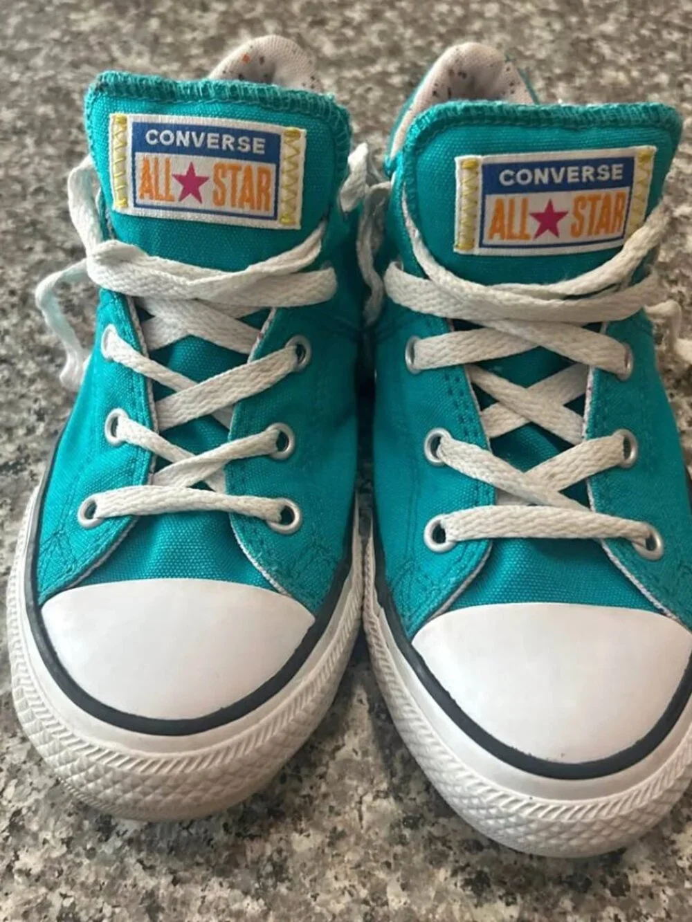 Converse Chuck Taylor All Star Teal Low Top Sneakers Kids size 2